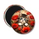 Magnet's - chaton coquelicot