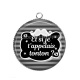 Pendentif Cabochon Argent - et si je t'appelais tonton