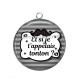 Pendentif Cabochon Argent - et si je t'appelais tonton