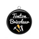 Pendentif Cabochon Argent - tonton bricoleur