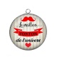 Pendentif Cabochon Argent - le meilleur tonton de l'univers