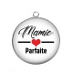 Pendentif Cabochon Argent - mamie parfaite