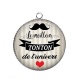Pendentif Cabochon Argent - le meilleur tonton de l'univers