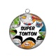 Pendentif Cabochon Argent - super tonton