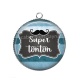 Pendentif Cabochon Argent - super tonton