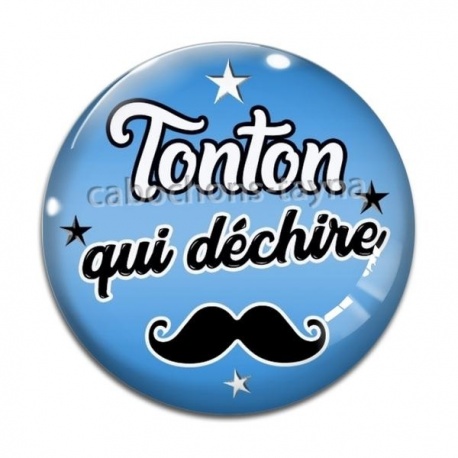 Cabochon Verre - tonton qui déchire