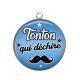 Pendentif Cabochon Argent - tonton qui déchire