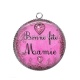 Pendentif Cabochon Argent - bonne fête mamie