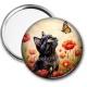 Miroir de poche - chat coquelicot