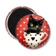 Magnet's - chaton tasse fond pois