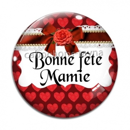 Cabochon Verre - bonne fête mamie