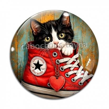 Cabochon Verre - chaton chaussure