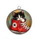 Pendentif Cabochon Argent - chaton chaussure