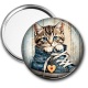 Miroir de poche - chaton chaussure