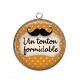 Pendentif Cabochon Argent - un tonton formidable