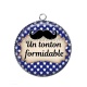 Pendentif Cabochon Argent - un tonton formidable