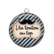 Pendentif Cabochon Argent - un tonton au top