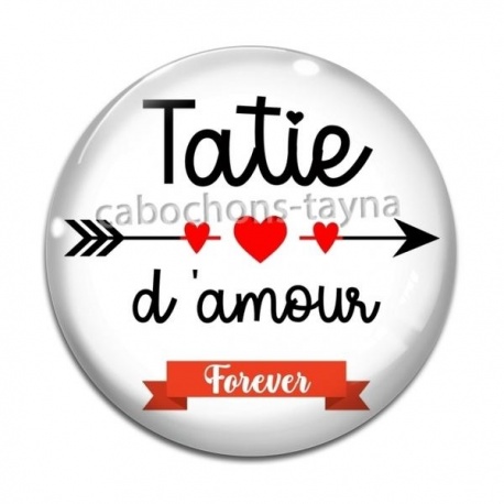Cabochon Verre - tatie d'amour forever