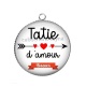 Pendentif Cabochon Argent - tatie d'amour forever