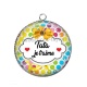 Pendentif Cabochon Argent - tata je t'aime