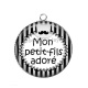 Pendentif Cabochon Argent - mon petit fils adoré