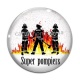Cabochon Verre - super pompier