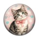 Cabochon Résine - chaton pois