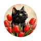 chat tulipe