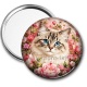 Miroir de poche - chat fleur