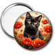 Miroir de poche - chat coquelicot