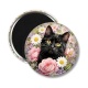 Magnet's - chat noir fleur