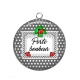 Pendentif Cabochon Argent - porte bonheur