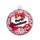 Pendentif Cabochon Argent - porte bonheur