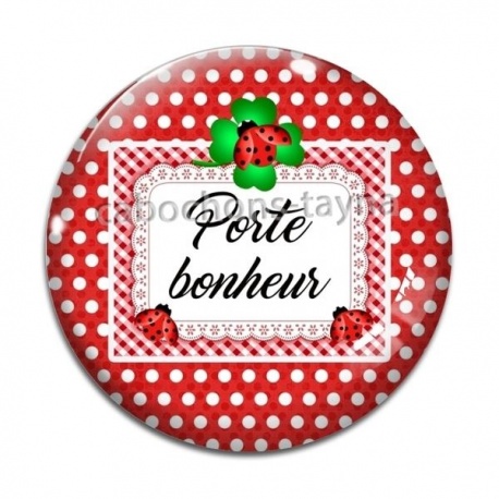 Cabochon Verre - porte bonheur