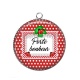 Pendentif Cabochon Argent - porte bonheur
