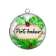 Pendentif Cabochon Argent - porte bonheur