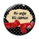 Cabochon Verre - mi ange mi démon