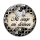 Cabochon Verre - mi ange mi démon