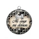Pendentif Cabochon Argent - mi ange mi démon