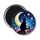 Magnet's - chat noir lune et étoile