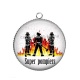 Pendentif Cabochon Argent - super pompier
