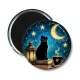 Magnet's - chat noir lune et étoile