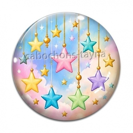 Cabochon Verre - étoile