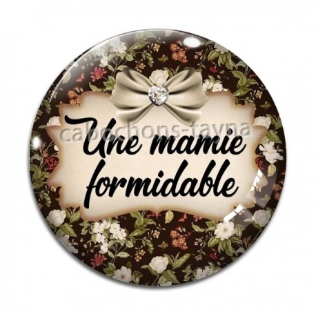 Cabochon Verre - une mamie formidable
