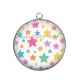 Pendentif Cabochon Argent - étoile