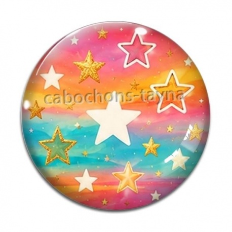 Cabochon Verre - étoile