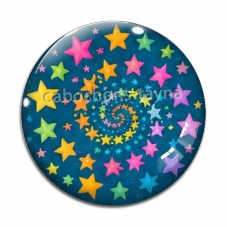Cabochon Verre - étoile