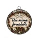 Pendentif Cabochon Argent - une mamie formidable