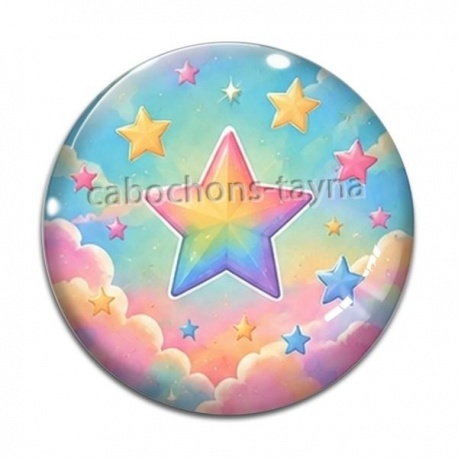 Cabochon Verre - étoile