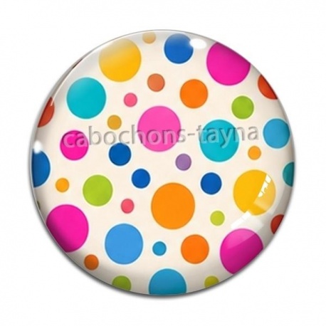 Cabochon Verre - pois